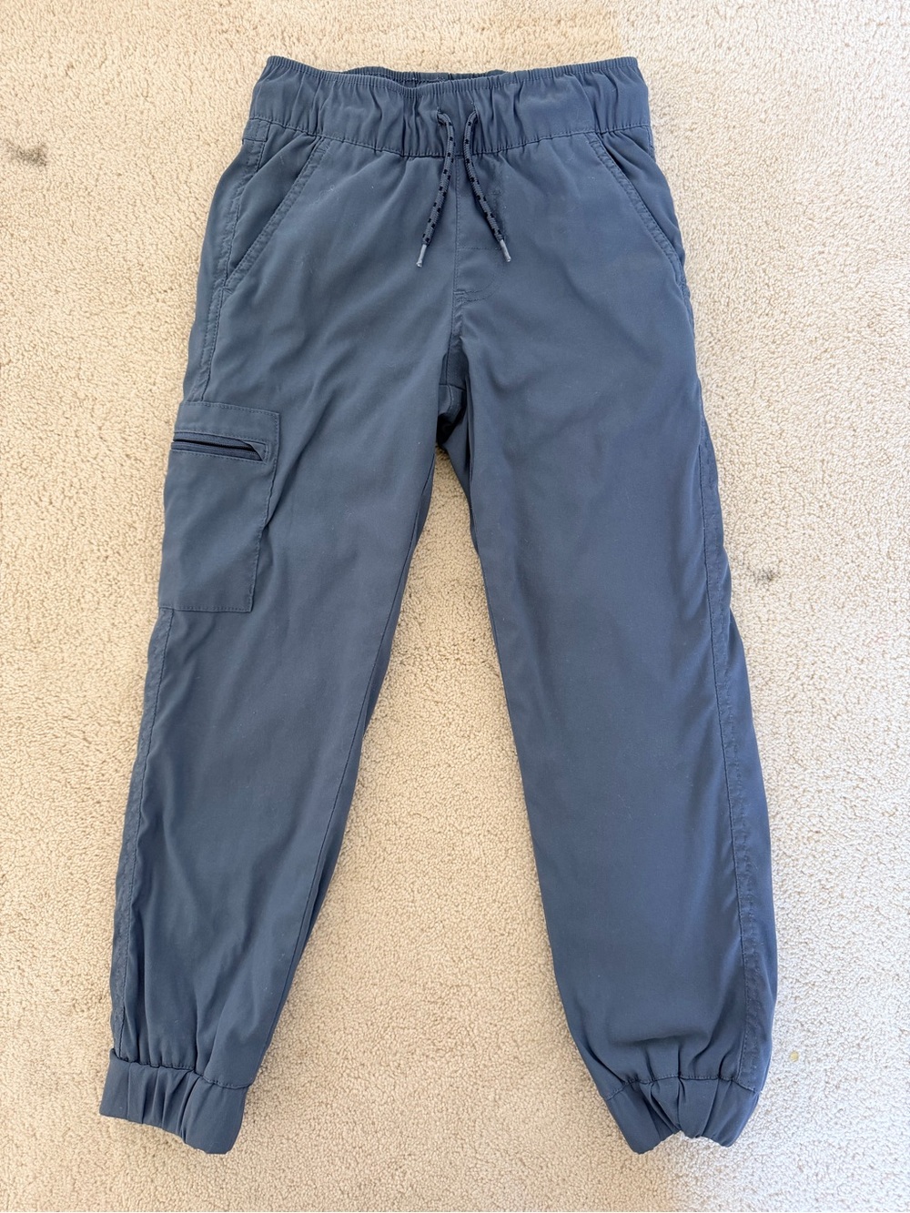 3/$15 Weatherproof Vintage Boys Fleece Lined Jogger Pants Size 7/8 Gray Cargo